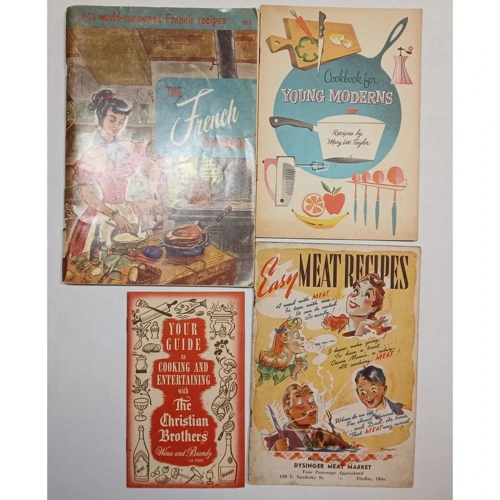 Vintage Lot Of 4 Recipe Cook Booklets 1940 - 1950 Rare